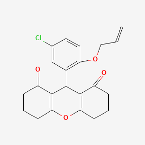molecular formula C22H21ClO4 B5030864 9-[2-(allyloxy)-5-chlorophenyl]-3,4,5,6,7,9-hexahydro-1H-xanthene-1,8(2H)-dione 