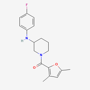 molecular formula C18H21FN2O2 B5030869 1-(3,5-dimethyl-2-furoyl)-N-(4-fluorophenyl)-3-piperidinamine 