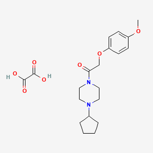 molecular formula C20H28N2O7 B5030870 1-cyclopentyl-4-[(4-methoxyphenoxy)acetyl]piperazine oxalate 