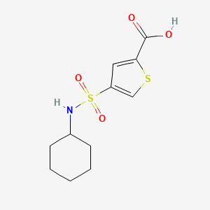 molecular formula C11H15NO4S2 B5030881 4-[(cyclohexylamino)sulfonyl]-2-thiophenecarboxylic acid 