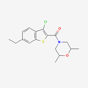 4-[(3-chloro-6-ethyl-1-benzothien-2-yl)carbonyl]-2,6-dimethylmorpholine