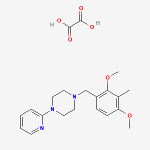 molecular formula C21H27N3O6 B5030895 1-(2,4-dimethoxy-3-methylbenzyl)-4-(2-pyridinyl)piperazine oxalate 