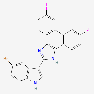 molecular formula C23H12BrI2N3 B5030923 2-(5-bromo-1H-indol-3-yl)-6,9-diiodo-1H-phenanthro[9,10-d]imidazole 