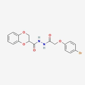 N'-[2-(4-bromophenoxy)acetyl]-2,3-dihydro-1,4-benzodioxine-2-carbohydrazide