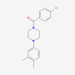 molecular formula C19H21ClN2O B503097 1-(4-Chlorobenzoyl)-4-(3,4-dimethylphenyl)piperazine 