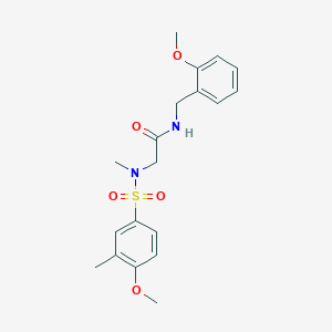 molecular formula C19H24N2O5S B5030971 N~1~-(2-methoxybenzyl)-N~2~-[(4-methoxy-3-methylphenyl)sulfonyl]-N~2~-methylglycinamide 