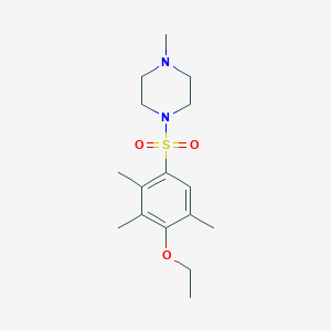 molecular formula C16H26N2O3S B503099 1-((4-Ethoxy-2,3,5-trimethylphenyl)sulfonyl)-4-methylpiperazine CAS No. 944775-62-6