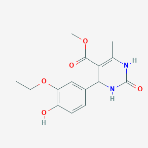 molecular formula C15H18N2O5 B5030999 methyl 4-(3-ethoxy-4-hydroxyphenyl)-6-methyl-2-oxo-1,2,3,4-tetrahydro-5-pyrimidinecarboxylate 