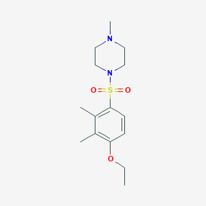 molecular formula C15H24N2O3S B503100 1-[(4-Ethoxy-2,3-dimethylphenyl)sulfonyl]-4-methylpiperazine CAS No. 835898-78-7