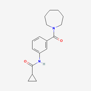 molecular formula C17H22N2O2 B5031011 N-[3-(1-azepanylcarbonyl)phenyl]cyclopropanecarboxamide 