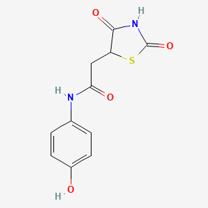 molecular formula C11H10N2O4S B5031018 2-(2,4-dioxo-1,3-thiazolidin-5-yl)-N-(4-hydroxyphenyl)acetamide 