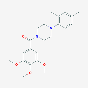 molecular formula C22H28N2O4 B503102 (4-(2,4-Dimethylphenyl)piperazin-1-yl)(3,4,5-trimethoxyphenyl)methanone CAS No. 682347-50-8