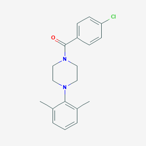 molecular formula C19H21ClN2O B503103 1-(4-Chlorobenzoyl)-4-(2,6-dimethylphenyl)piperazine 