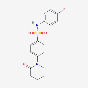molecular formula C17H17FN2O3S B5031049 N-(4-fluorophenyl)-4-(2-oxo-1-piperidinyl)benzenesulfonamide 