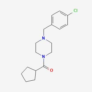 molecular formula C17H23ClN2O B5031060 1-(4-chlorobenzyl)-4-(cyclopentylcarbonyl)piperazine 