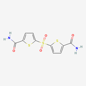 molecular formula C10H8N2O4S3 B5031084 5,5'-sulfonyldi(2-thiophenecarboxamide) 