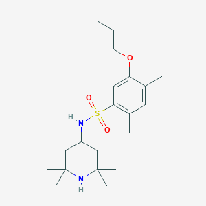 molecular formula C20H34N2O3S B503109 2,4-dimethyl-5-propoxy-N-(2,2,6,6-tetramethyl-4-piperidinyl)benzenesulfonamide CAS No. 914244-01-2