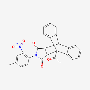 molecular formula C27H20N2O5 B5031098 1-acetyl-17-(4-methyl-2-nitrophenyl)-17-azapentacyclo[6.6.5.0~2,7~.0~9,14~.0~15,19~]nonadeca-2,4,6,9,11,13-hexaene-16,18-dione 