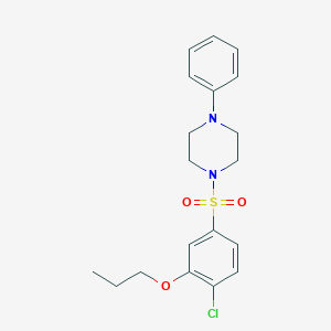 1-(4-Chloro-3-propoxybenzenesulfonyl)-4-phenylpiperazine