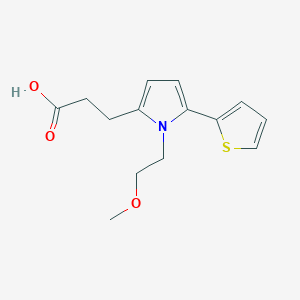 molecular formula C14H17NO3S B5031129 3-[1-(2-methoxyethyl)-5-(2-thienyl)-1H-pyrrol-2-yl]propanoic acid 