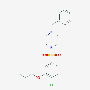 molecular formula C20H25ClN2O3S B503113 1-Benzyl-4-(4-chloro-3-propoxybenzenesulfonyl)piperazine CAS No. 914245-89-9