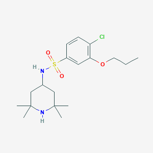 molecular formula C18H29ClN2O3S B503114 4-chloro-3-propoxy-N-(2,2,6,6-tetramethyl-4-piperidinyl)benzenesulfonamide CAS No. 879052-76-3