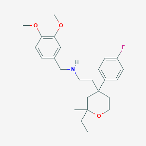 molecular formula C25H34FNO3 B5031143 (3,4-dimethoxybenzyl){2-[2-ethyl-4-(4-fluorophenyl)-2-methyltetrahydro-2H-pyran-4-yl]ethyl}amine 