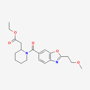 ethyl (1-{[2-(2-methoxyethyl)-1,3-benzoxazol-6-yl]carbonyl}-2-piperidinyl)acetate