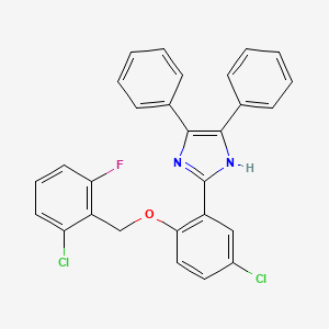 2-{5-chloro-2-[(2-chloro-6-fluorobenzyl)oxy]phenyl}-4,5-diphenyl-1H-imidazole