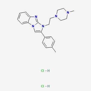 molecular formula C23H29Cl2N5 B5031181 2-(4-methylphenyl)-1-[2-(4-methyl-1-piperazinyl)ethyl]-1H-imidazo[1,2-a]benzimidazole dihydrochloride 