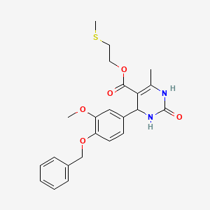 molecular formula C23H26N2O5S B5031185 2-(methylthio)ethyl 4-[4-(benzyloxy)-3-methoxyphenyl]-6-methyl-2-oxo-1,2,3,4-tetrahydro-5-pyrimidinecarboxylate 