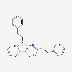 molecular formula C24H20N4S B5031192 3-(benzylthio)-5-(2-phenylethyl)-5H-[1,2,4]triazino[5,6-b]indole 