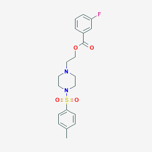 2-{4-[(4-Methylphenyl)sulfonyl]-1-piperazinyl}ethyl 3-fluorobenzoate