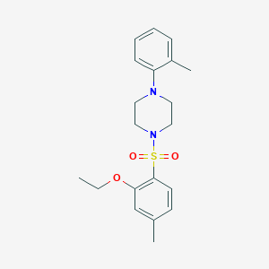 molecular formula C20H26N2O3S B503122 1-((2-Ethoxy-4-methylphenyl)sulfonyl)-4-(o-tolyl)piperazine CAS No. 915932-53-5
