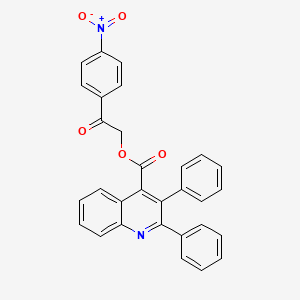 molecular formula C30H20N2O5 B5031246 2-(4-nitrophenyl)-2-oxoethyl 2,3-diphenyl-4-quinolinecarboxylate 
