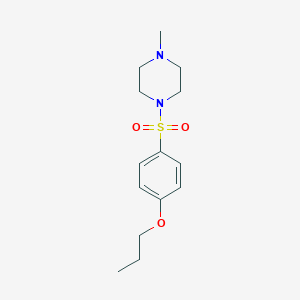molecular formula C14H22N2O3S B503125 1-Methyl-4-((4-propoxyphenyl)sulfonyl)piperazine CAS No. 944775-88-6