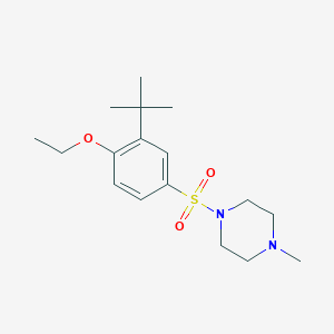 molecular formula C17H28N2O3S B503126 1-((3-(Tert-butyl)-4-ethoxyphenyl)sulfonyl)-4-methylpiperazine CAS No. 915930-77-7