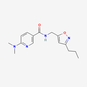 molecular formula C15H20N4O2 B5031271 6-(dimethylamino)-N-[(3-propyl-5-isoxazolyl)methyl]nicotinamide 