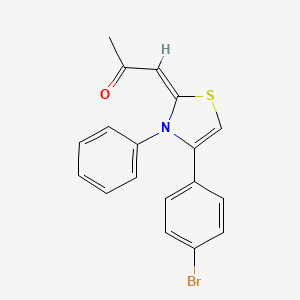 molecular formula C18H14BrNOS B5031274 1-[4-(4-bromophenyl)-3-phenyl-1,3-thiazol-2(3H)-ylidene]acetone 