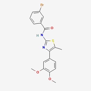 molecular formula C19H17BrN2O3S B5031293 3-bromo-N-[4-(3,4-dimethoxyphenyl)-5-methyl-1,3-thiazol-2-yl]benzamide 