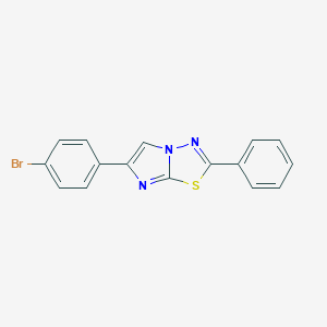 molecular formula C16H10BrN3S B503130 6-(4-Bromophenyl)-2-phenylimidazo[2,1-b][1,3,4]thiadiazole 