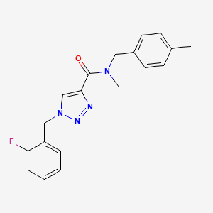 molecular formula C19H19FN4O B5031312 1-(2-fluorobenzyl)-N-methyl-N-(4-methylbenzyl)-1H-1,2,3-triazole-4-carboxamide 