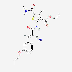 ethyl 2-{[2-cyano-3-(3-propoxyphenyl)acryloyl]amino}-5-[(dimethylamino)carbonyl]-4-methyl-3-thiophenecarboxylate