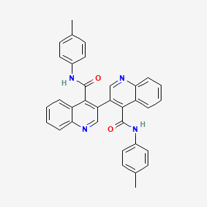 molecular formula C34H26N4O2 B5031323 N,N'-bis(4-methylphenyl)-3,3'-biquinoline-4,4'-dicarboxamide 