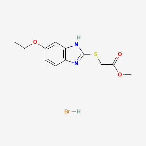 molecular formula C12H15BrN2O3S B5031327 methyl 2-[(6-ethoxy-1H-benzimidazol-2-yl)sulfanyl]acetate;hydrobromide 