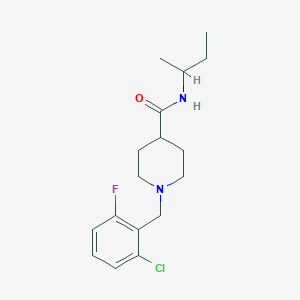 molecular formula C17H24ClFN2O B5031337 N-(sec-butyl)-1-(2-chloro-6-fluorobenzyl)-4-piperidinecarboxamide 
