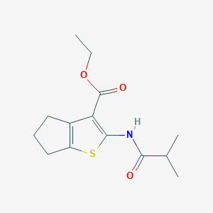 molecular formula C14H19NO3S B5031342 ethyl 2-(isobutyrylamino)-5,6-dihydro-4H-cyclopenta[b]thiophene-3-carboxylate 