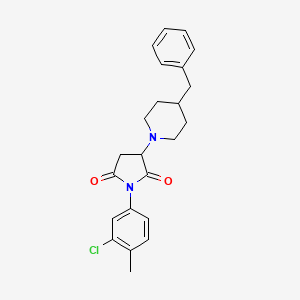 3-(4-benzyl-1-piperidinyl)-1-(3-chloro-4-methylphenyl)-2,5-pyrrolidinedione