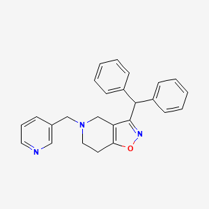 molecular formula C25H23N3O B5031359 3-(diphenylmethyl)-5-(3-pyridinylmethyl)-4,5,6,7-tetrahydroisoxazolo[4,5-c]pyridine 