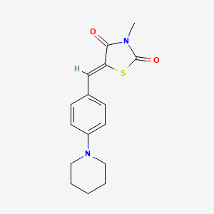 molecular formula C16H18N2O2S B5031368 3-methyl-5-[4-(1-piperidinyl)benzylidene]-1,3-thiazolidine-2,4-dione 